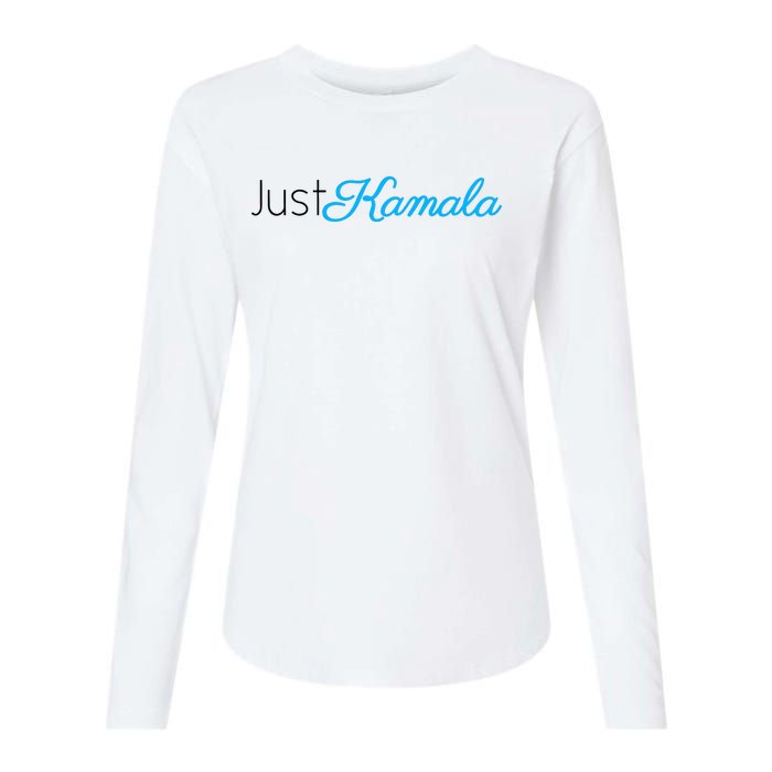 Just Kamala Voting 2024 For President Election Womens Cotton Relaxed Long Sleeve T-Shirt