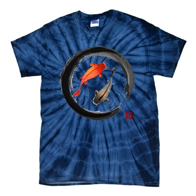 Japanese Koi Vintage Ink Shodo Tie-Dye T-Shirt