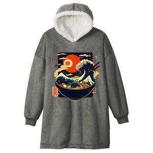 Japanese Kanagawa Wave Retro Anime Noodles Hooded Wearable Blanket