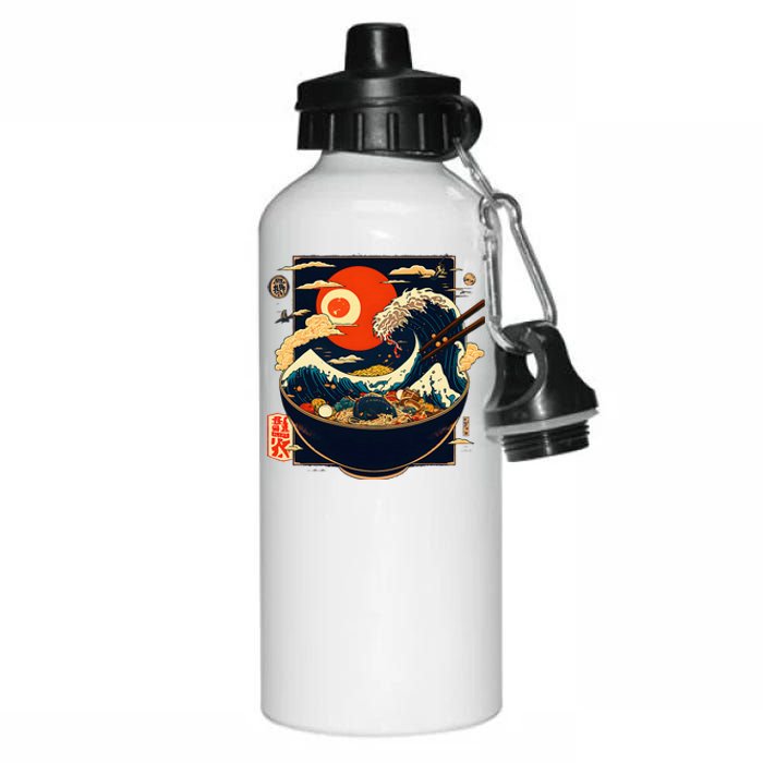 Japanese Kanagawa Wave Retro Anime Noodles Aluminum Water Bottle