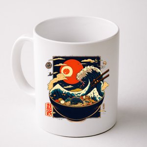 Japanese Kanagawa Wave Retro Anime Noodles Coffee Mug