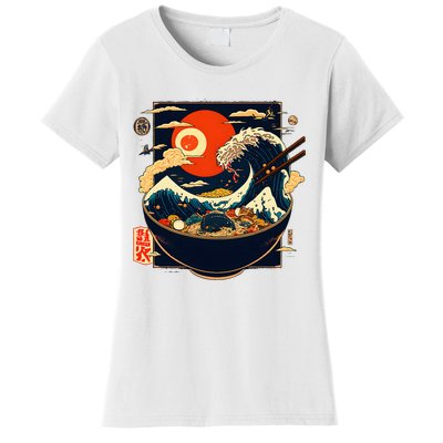 Japanese Kanagawa Wave Retro Anime Noodles Women's T-Shirt