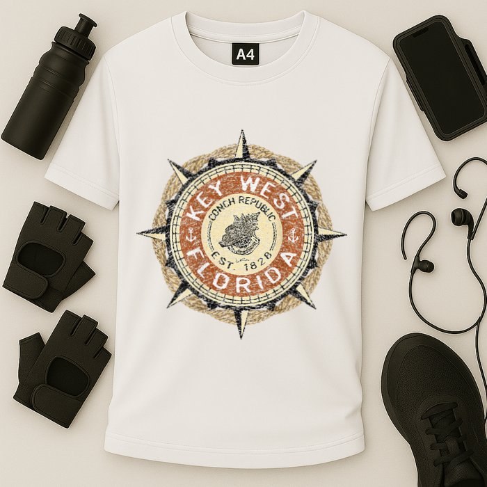 JCombs Key West Florida Conch Republic Cooling Performance Crew T-Shirt