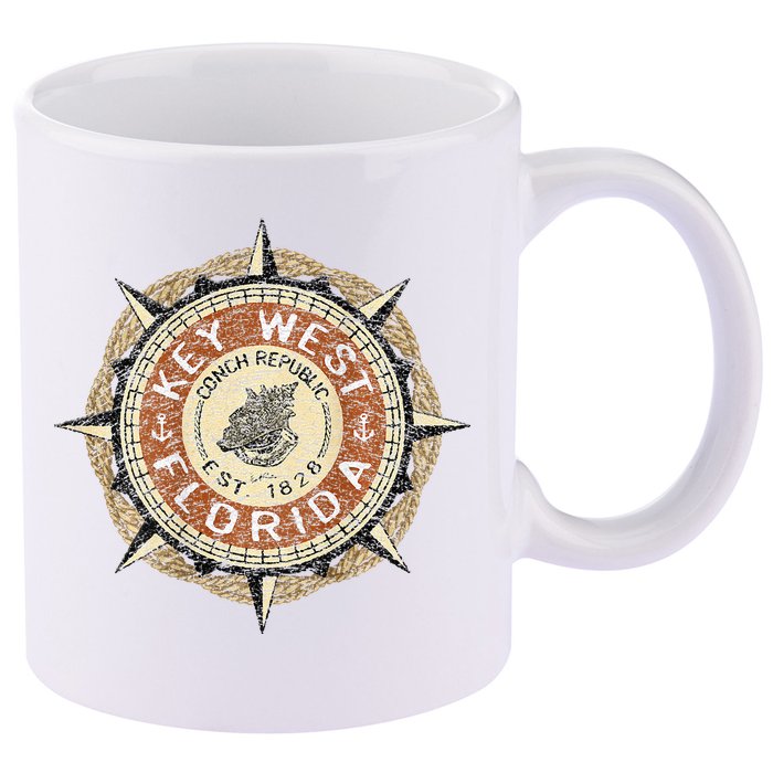 JCombs Key West Florida Conch Republic 11oz C Handle Ceramic Mug