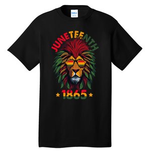 Juneteenth Lion 1865 Black History African American Tall T-Shirt