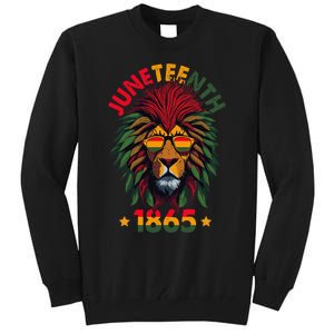 Juneteenth Lion 1865 Black History African American Tall Sweatshirt