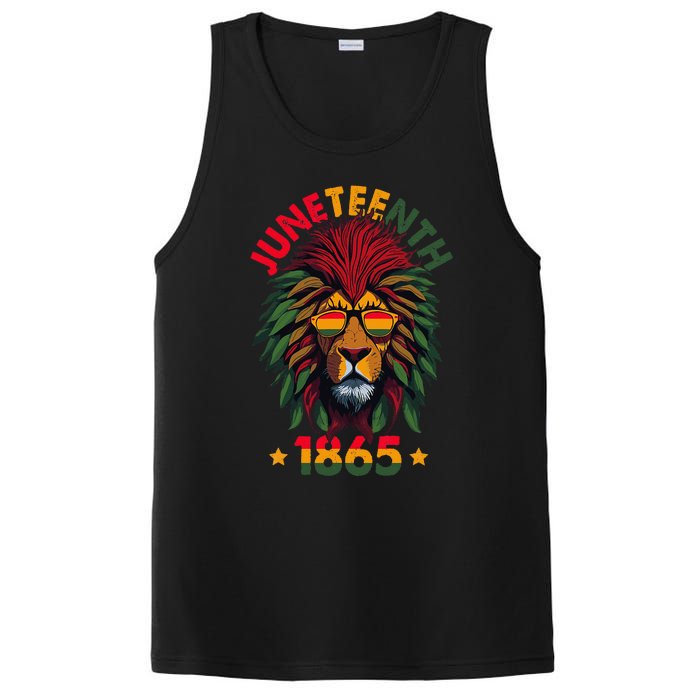 Juneteenth Lion 1865 Black History African American PosiCharge Competitor Tank