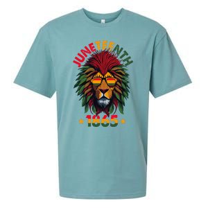 Juneteenth Lion 1865 Black History African American Sueded Cloud Jersey T-Shirt