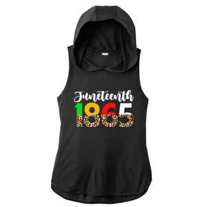 Juneteenth Leopard 1865 Blm Independence Day African Freedom Gift Ladies PosiCharge Tri-Blend Wicking Draft Hoodie Tank