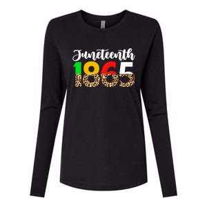 Juneteenth Leopard 1865 Blm Independence Day African Freedom Gift Womens Cotton Relaxed Long Sleeve T-Shirt