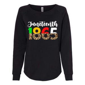 Juneteenth Leopard 1865 Blm Independence Day African Freedom Gift Womens California Wash Sweatshirt