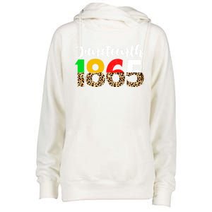 Juneteenth Leopard 1865 Blm Independence Day African Freedom Gift Womens Funnel Neck Pullover Hood