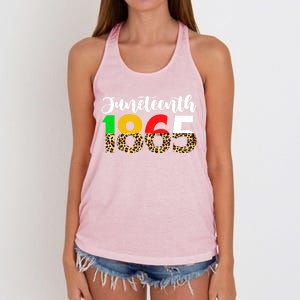 Juneteenth Leopard 1865 Blm Independence Day African Freedom Gift Women's Knotted Racerback Tank