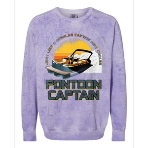 Just Like A Regular Captain Only Cooler Pontoon Captain Colorblast Crewneck Sweatshirt