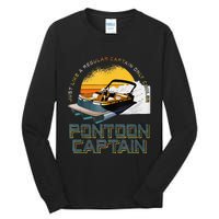 Just Like A Regular Captain Only Cooler Pontoon Captain Tall Long Sleeve T-Shirt