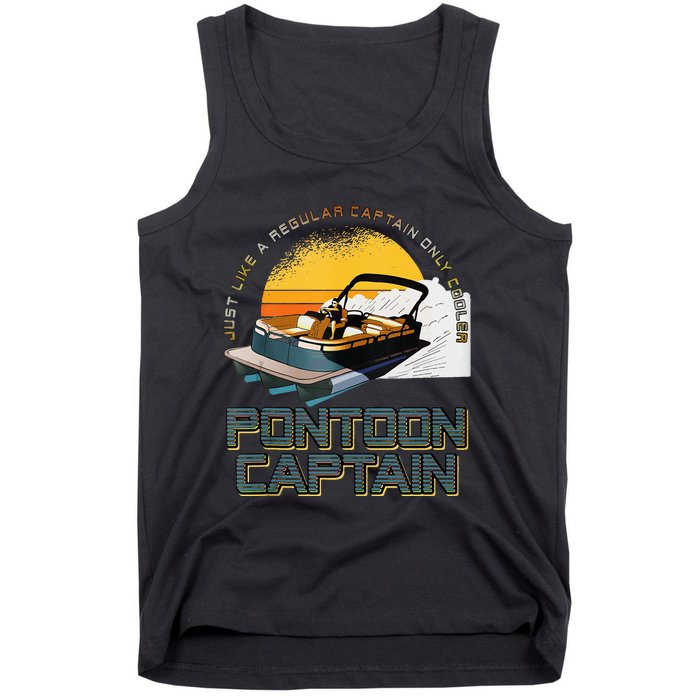 Just Like A Regular Captain Only Cooler Pontoon Captain Tank Top