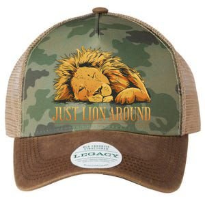 Just Lion Around Lazy Cute Legacy Tie Dye Trucker Hat