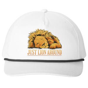 Just Lion Around Lazy Cute Snapback Five-Panel Rope Hat