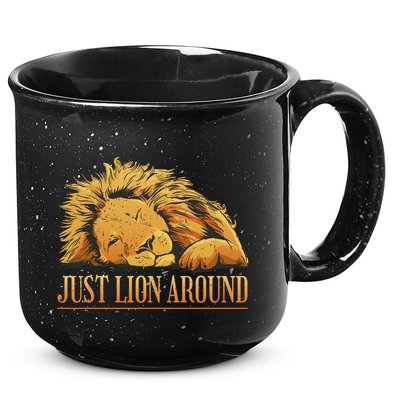 Just Lion Around Lazy Cute 15oz Campfire Ceramic Mug