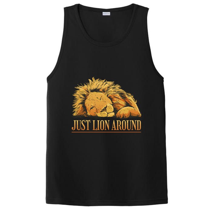 Just Lion Around Lazy Cute PosiCharge Competitor Tank