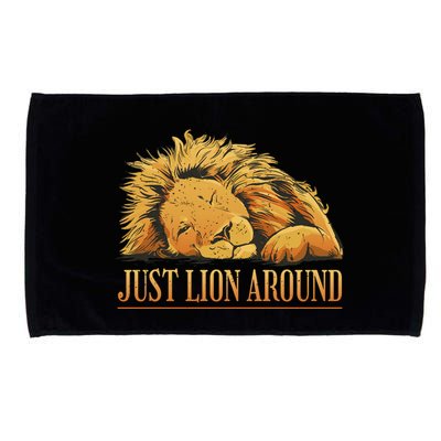 Just Lion Around Lazy Cute Microfiber Hand Towel