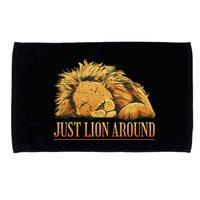 Just Lion Around Lazy Cute Microfiber Hand Towel