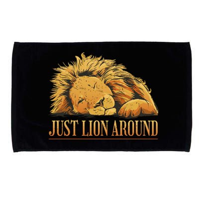 Just Lion Around Lazy Cute Microfiber Hand Towel