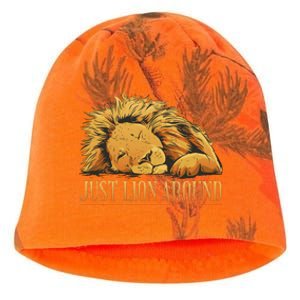 Just Lion Around Lazy Cute Kati - Camo Knit Beanie