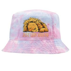 Just Lion Around Lazy Cute Tie-Dyed Bucket Hat