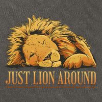 Just Lion Around Lazy Cute Cotton Canvas Backpack