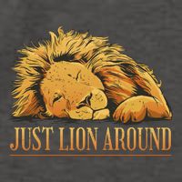 Just Lion Around Lazy Cute Vector Backpack