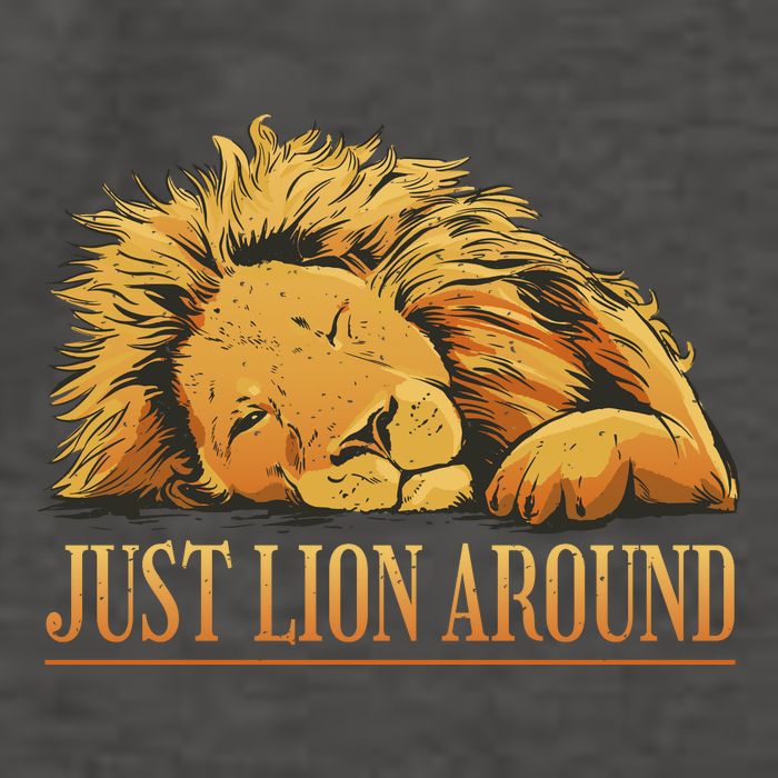 Just Lion Around Lazy Cute Vector Backpack