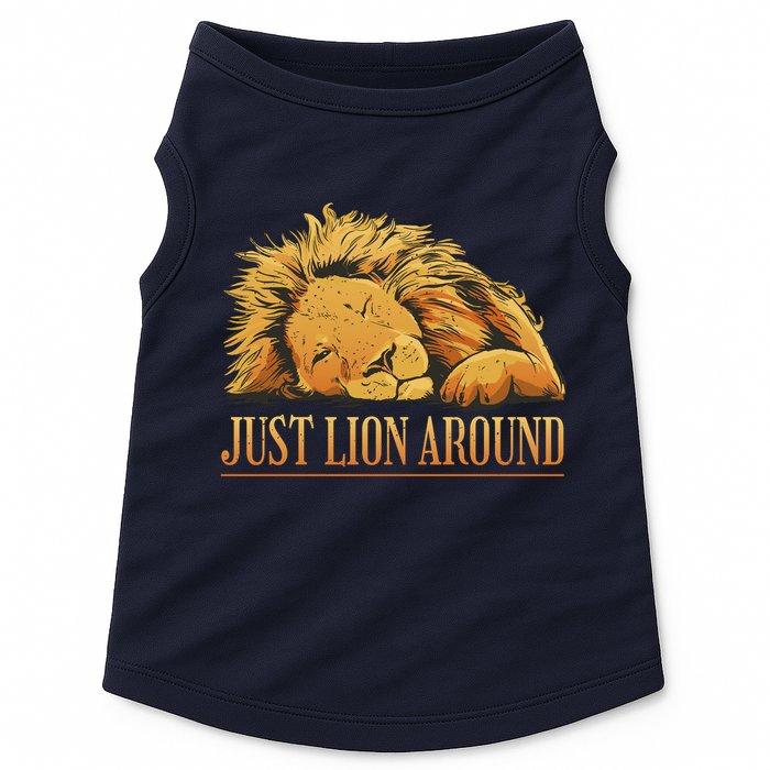 Just Lion Around Lazy Cute Doggie Tank