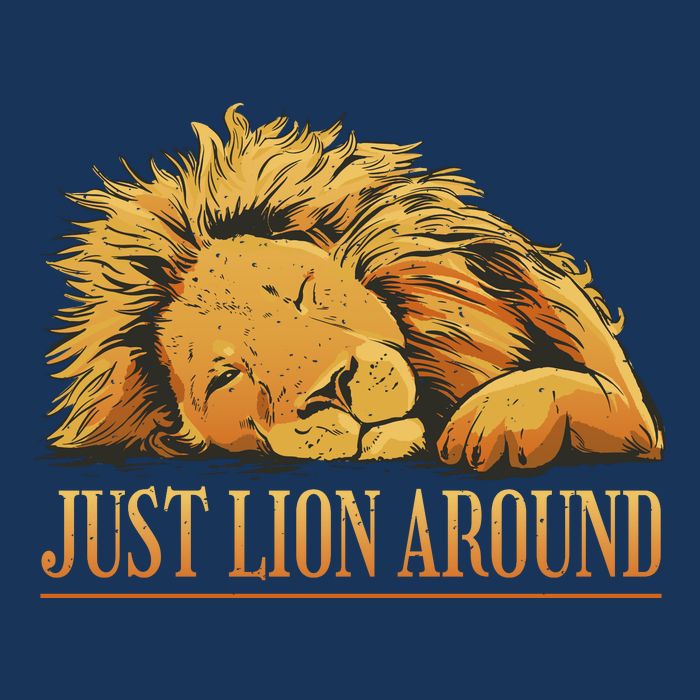 Just Lion Around Lazy Cute Cooling Performance Crew T-Shirt