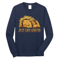 Just Lion Around Lazy Cute Long Sleeve Shirt