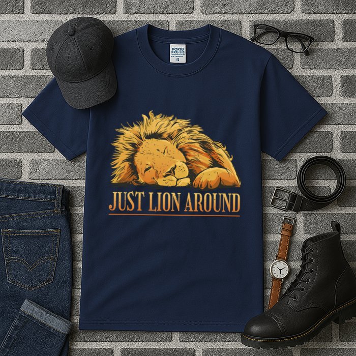 Just Lion Around Lazy Cute Tall T-Shirt