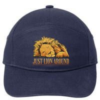 Just Lion Around Lazy Cute 7-Panel Snapback Hat