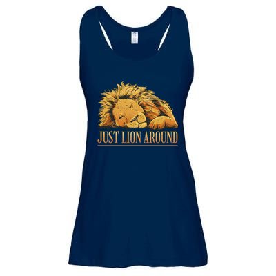 Just Lion Around Lazy Cute Ladies Essential Flowy Tank