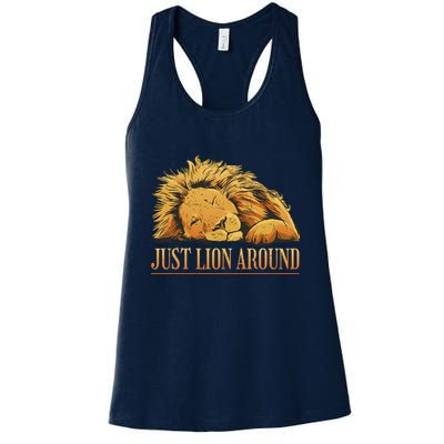 Just Lion Around Lazy Cute Womens Tank Top