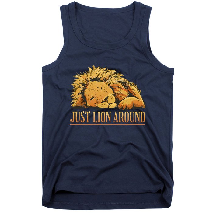 Just Lion Around Lazy Cute Tank Top