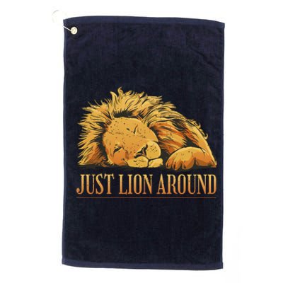 Just Lion Around Lazy Cute Platinum Collection Golf Towel