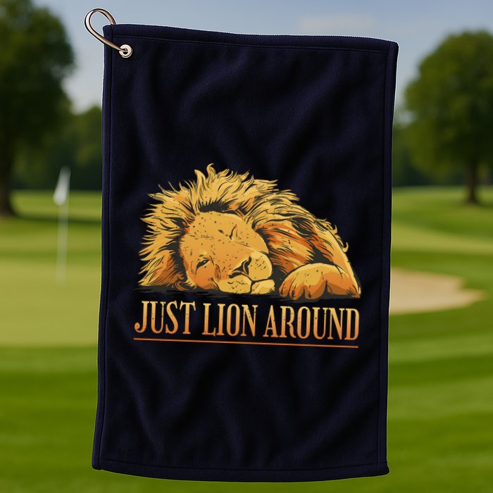 Just Lion Around Lazy Cute Golf Towel
