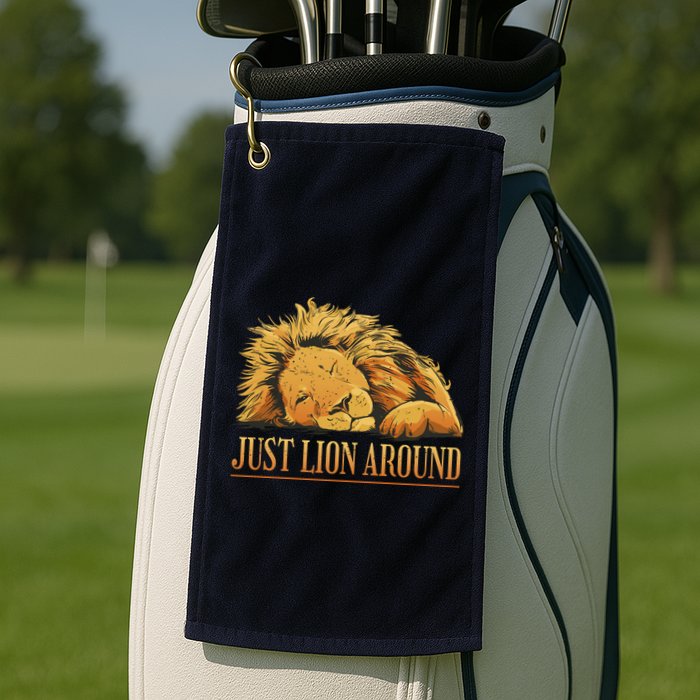 Just Lion Around Lazy Cute Golf Towel