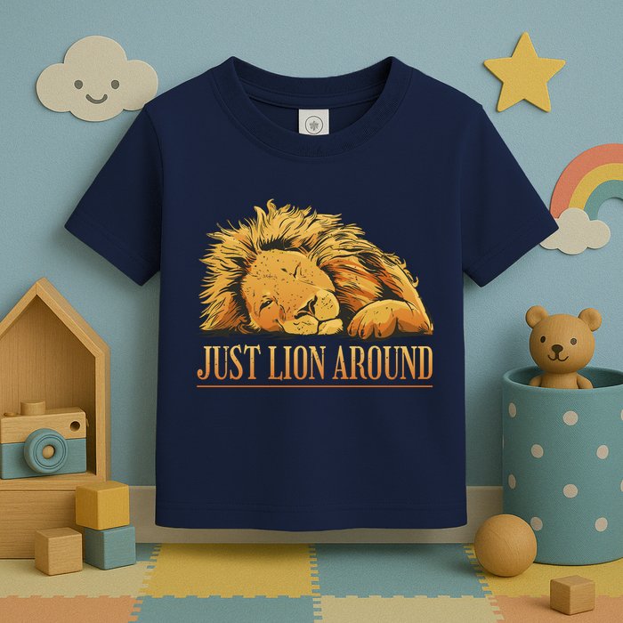 Just Lion Around Lazy Cute Toddler T-Shirt