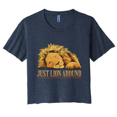 Just Lion Around Lazy Cute Crop Top
