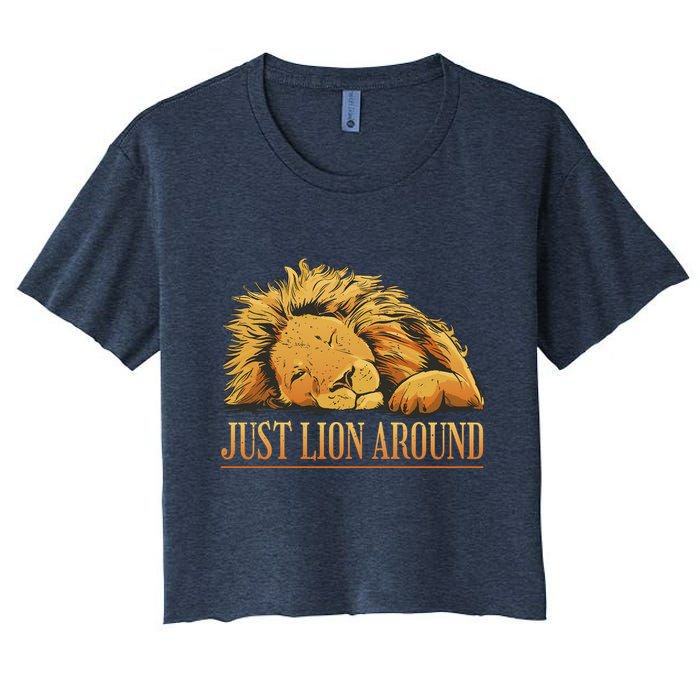 Just Lion Around Lazy Cute Crop Top