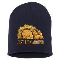 Just Lion Around Lazy Cute Short Acrylic Beanie