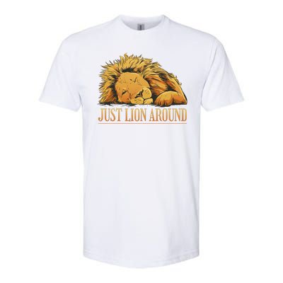 Just Lion Around Lazy Cute Softstyle® CVC T-Shirt