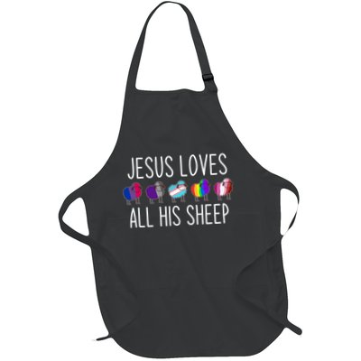 Jesus Loves All His Sheep Lgbt Gift Funny Christian Jesus Gift Apron