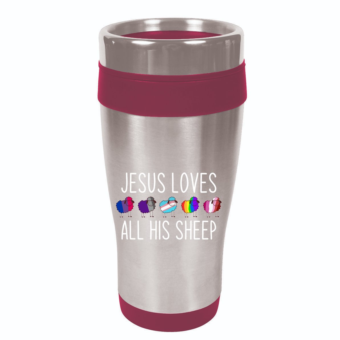 Jesus Loves All His Sheep Lgbt Gift Funny Christian Jesus Gift Backpack